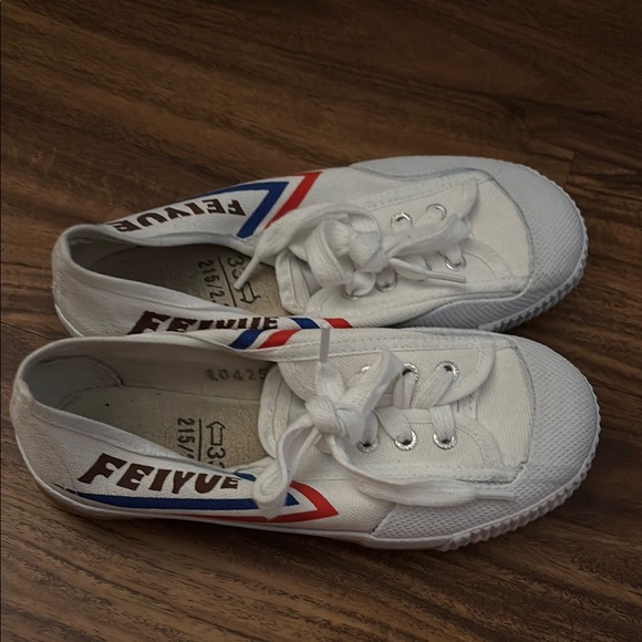 Feiyue Other - Feiyue Kids Martial Arts Sneakers in White with Red and Blue Accents